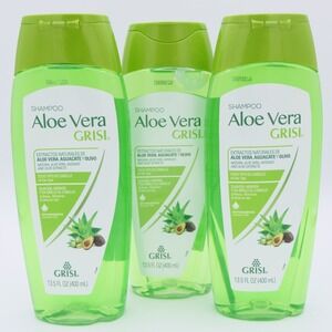 Grisi Aloe Vera Shampoo For Hair 3 Pack 13.5 oz - Softness, Moisturize & Shine